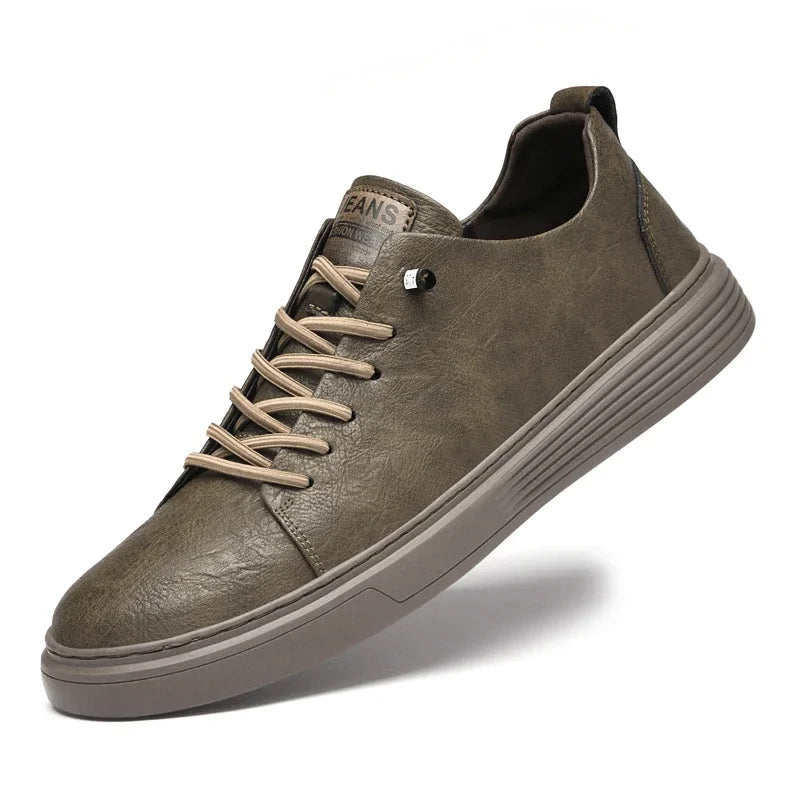 2024 New Genuine Leather Men's Casual Shoes Luxury Brand Outdoor Sneakers Tennis Masculino High Quality Sport Shoes for Men