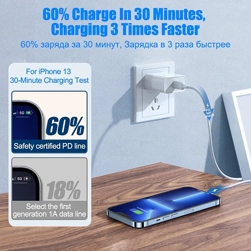 PD 30W Fast Charging Type C Cable For Apple iPhone 13 12 11 14 15 16 Pro Max Plus USB C Cable Quick Charge Data Line Accessories