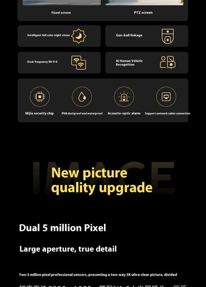 Xiaomi Outdoor Camera 4 Dual Version MJSXJ10HL IP66 Security Protection CCTV AI Detection Full-Color Night Vision Smart Home