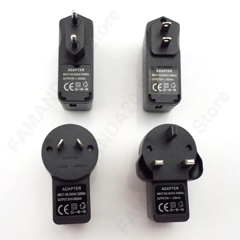 US EU UK AU plug AC to USB Port DC Power Supply 5V 1A 2A 3A Adapter Charger Charging For LED Strip Lights