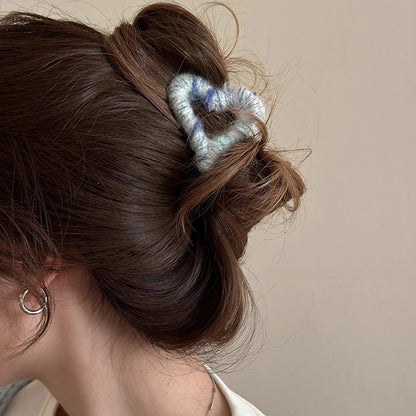 Autumn And Winter Plush Love Grip Women's Small Size High Ponytail Hair Clip Headdress