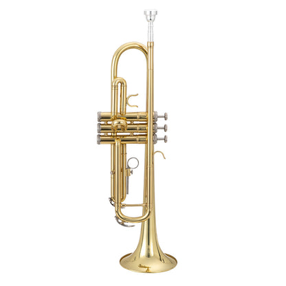 Trompette en laiton si bémol, avec embouchure 7C, adaptée aux étudiants de niveau standard ou débutants. Vente interdite sur Amazon.