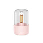 Humidificateur d'ambiance à lumière LED, diffuseur d'arômes aux chandelles, portable, 120 ml, humidificateur d'air électrique USB, brumisateur à brume fraîche, 8 à 12 heures d'autonomie, veilleuse LED