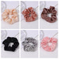 Solid Color Crystal Satin Large Intestine Hair Ring