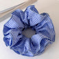 Blue Striped Large Intestine Hairband Ball Head Fabric