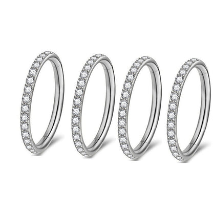 Stainless Steel Nose Ring Diamond Nose Ring Seamless Ring Multifunctional