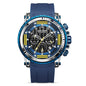 Luminous Waterproof Timing Silicone Sports Watch