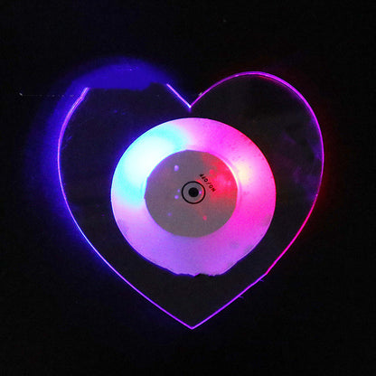 Dessous de verre lumineux à LED en acrylique, cristal, pour bar, cocktail, tasse, dessous de verre lumineux, base clignotante, décoration de table