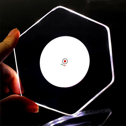Dessous de verre lumineux à LED en acrylique, cristal, pour bar, cocktail, tasse, dessous de verre lumineux, base clignotante, décoration de table