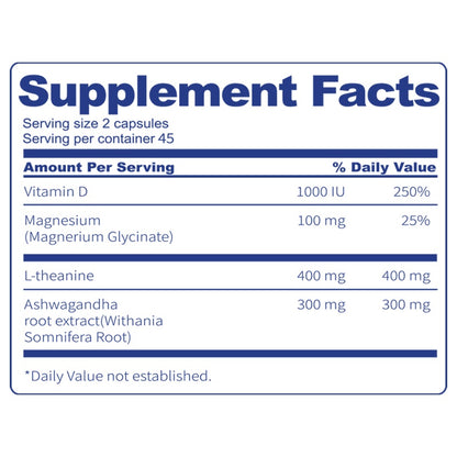 BSYS Magnesium Supplements Sleep & Anxiety Relief Aid  Muscle Relaxation Support  Heart Health & Blood Sugar Balance Formula  Cognitive Function Enhancement  Nighttime Wellness Supplement