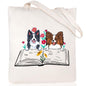 Cartoon Cat Printed Canvas Shoulder Bag Folding Hand Bag