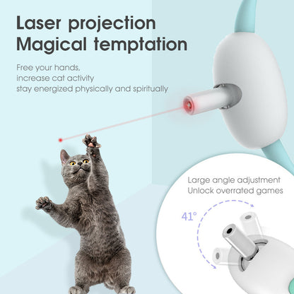 Jouet automatique pour chat, collier intelligent pour taquiner le chat, chargement USB électrique, jouets amusants pour chaton, articles de dressage interactifs pour animaux de compagnie