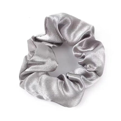 Solid Color Crystal Satin Large Intestine Hair Ring