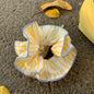 Blue Striped Large Intestine Hairband Ball Head Fabric