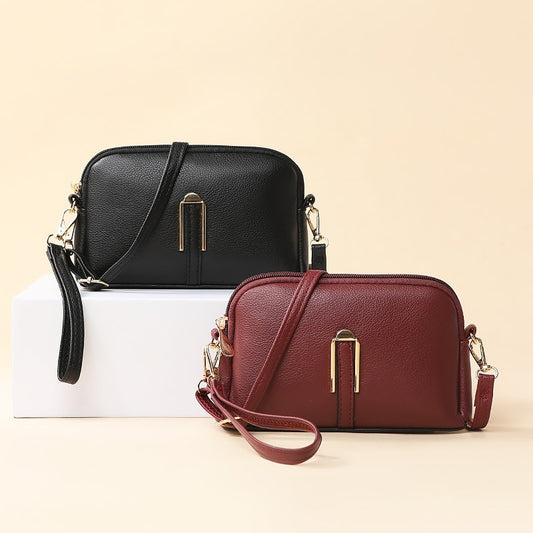 Sac messager simple pour téléphone portable de couleur unie pour femme