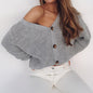 Casual Solid Color Buttons Knitwear Cardigan Sweater