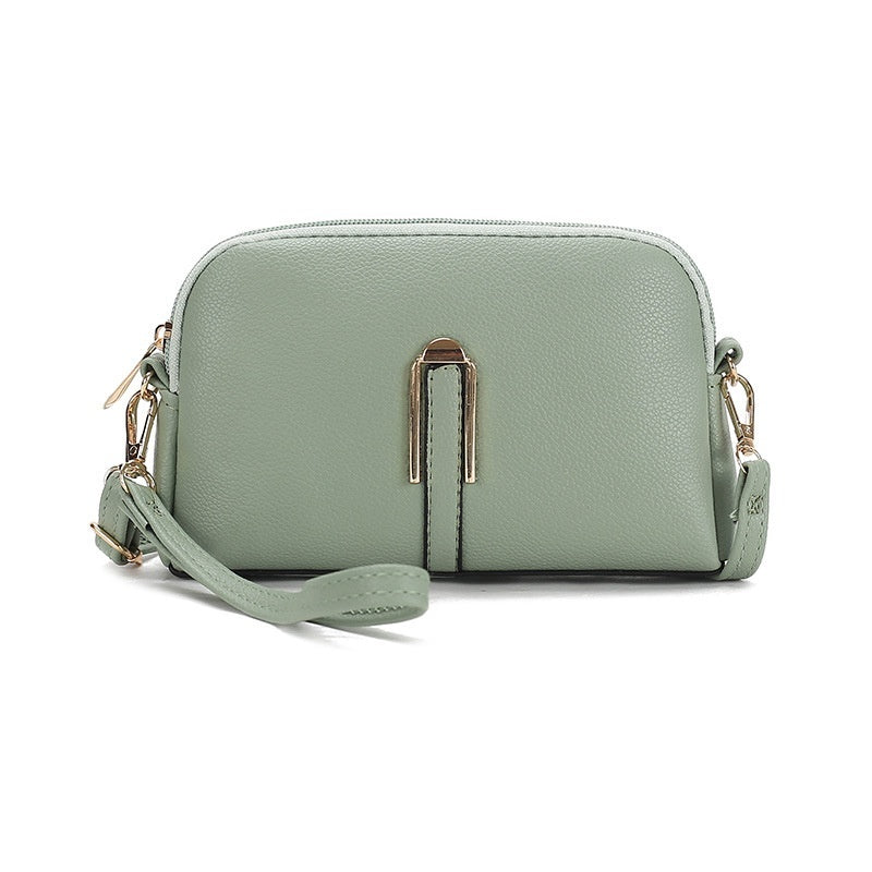 Sac messager simple pour téléphone portable de couleur unie pour femme