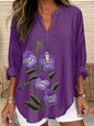 Women's 3D Digital Printing Fashion Round Neck Loose Shirt