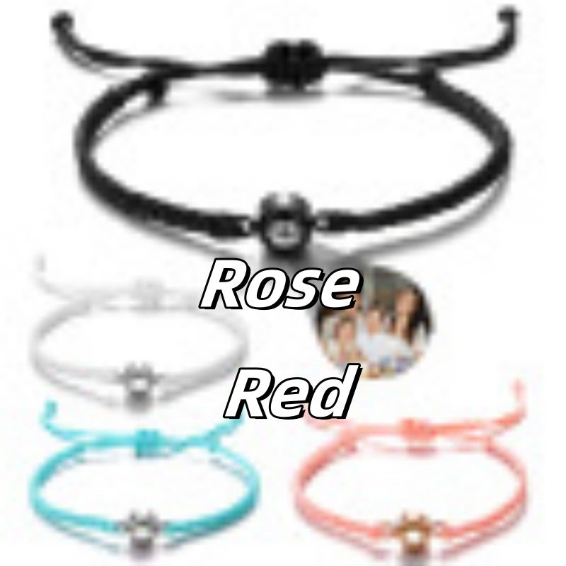 Projection Bracelets Circle Photo Bracelet Customized Colorful Woven Projection Bracelet Adjustable